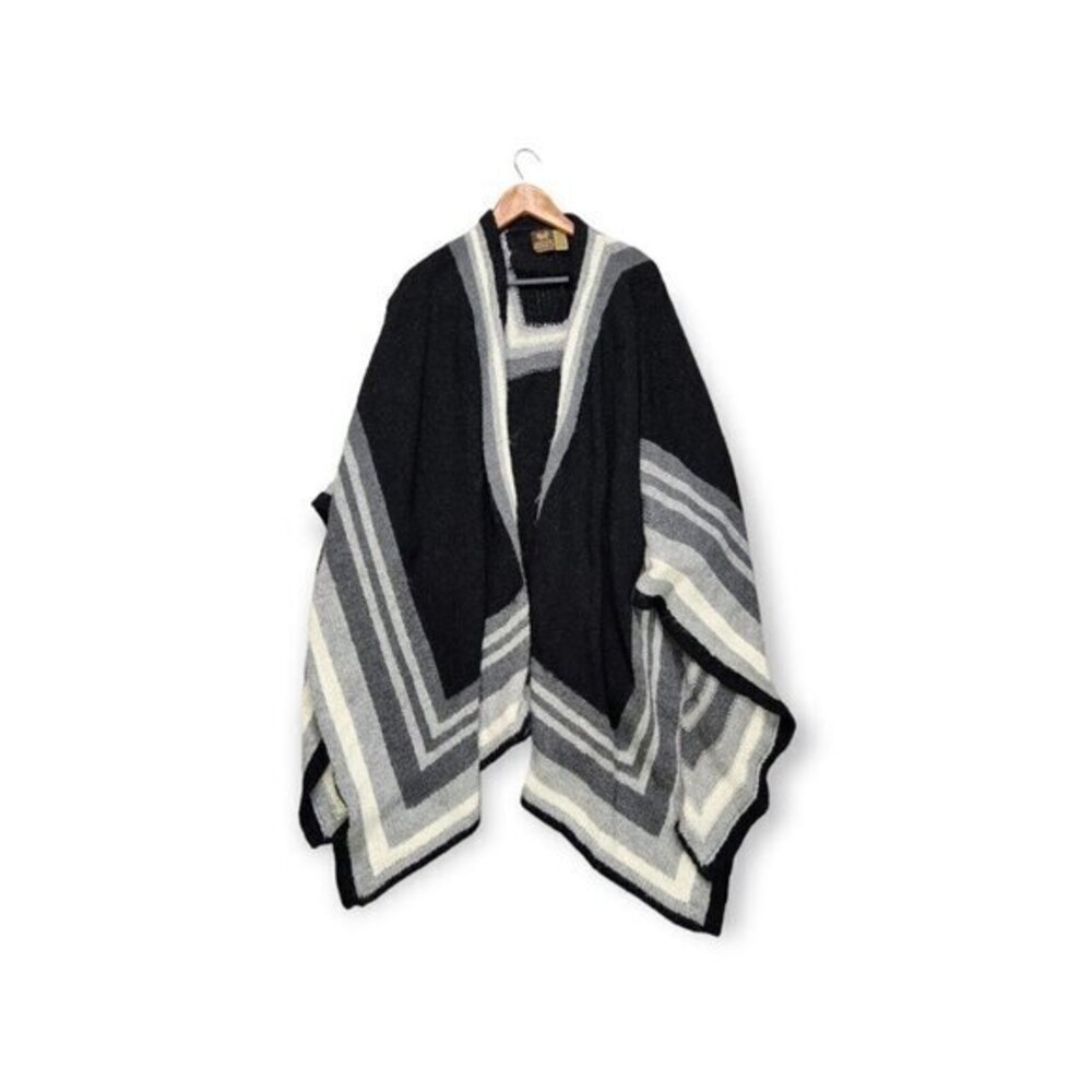 Peruvian Trading Co Alpaca Knit Wool Poncho Cape One‎ Size